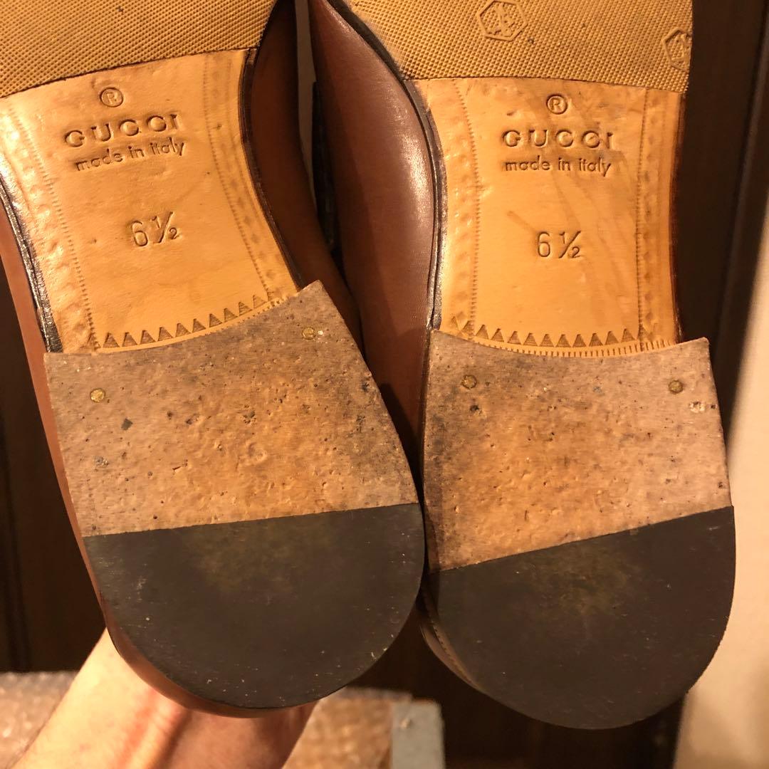 極上 GUCCI グッチ 1953 ビットモカシン ビットローファー 茶