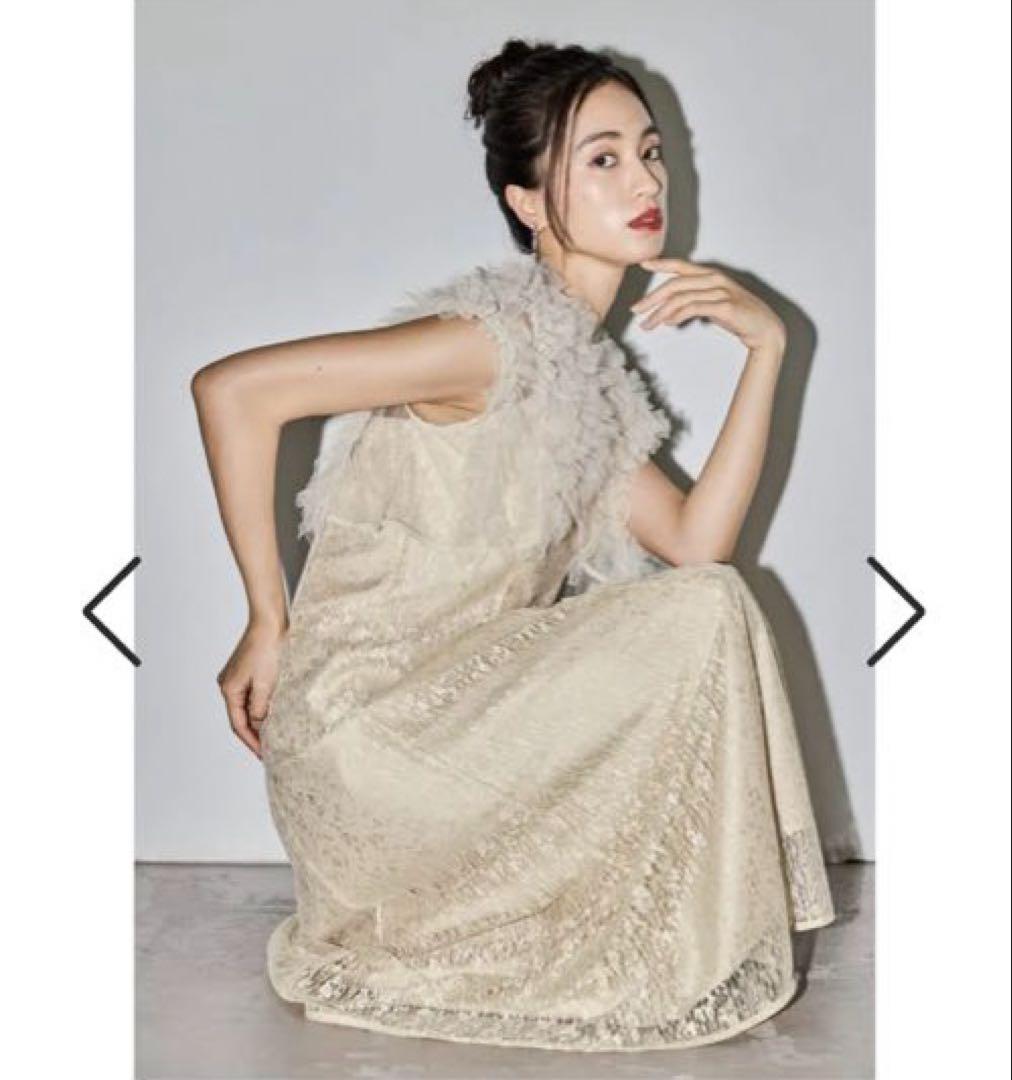 フリルボレロセットレースドレス