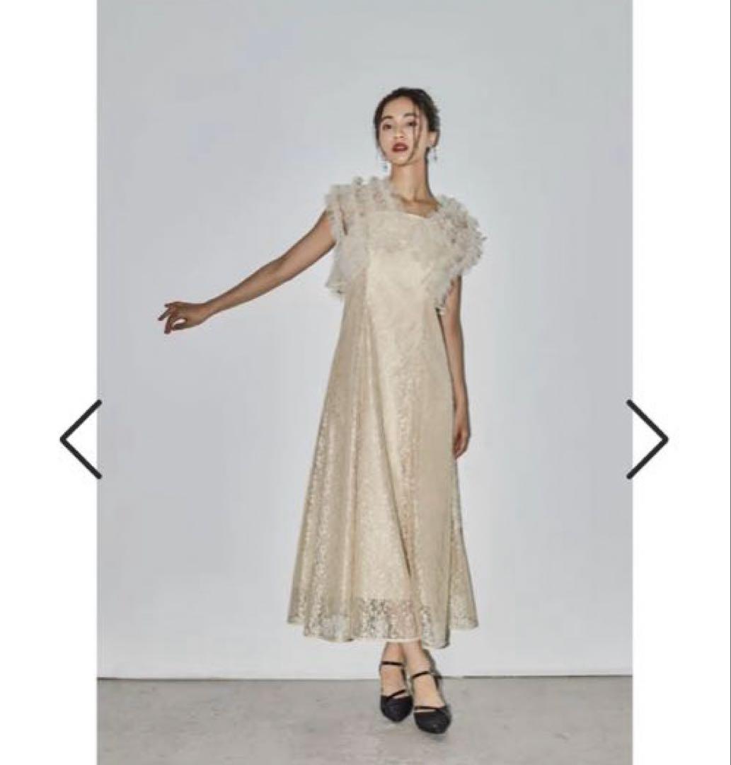 フリルボレロセットレースドレス