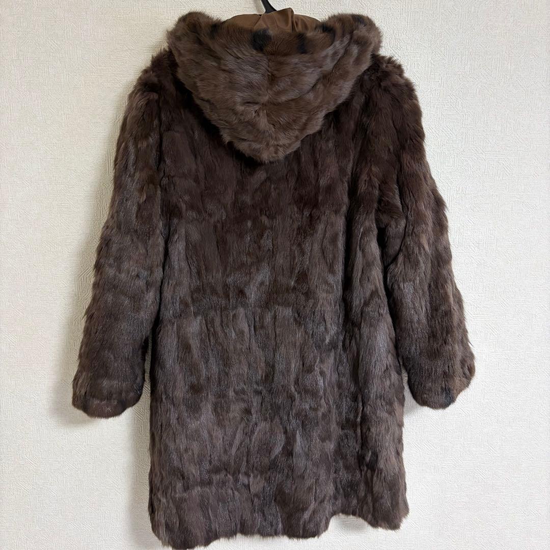 ロリス　リバーシブル フード付き　ファーコート