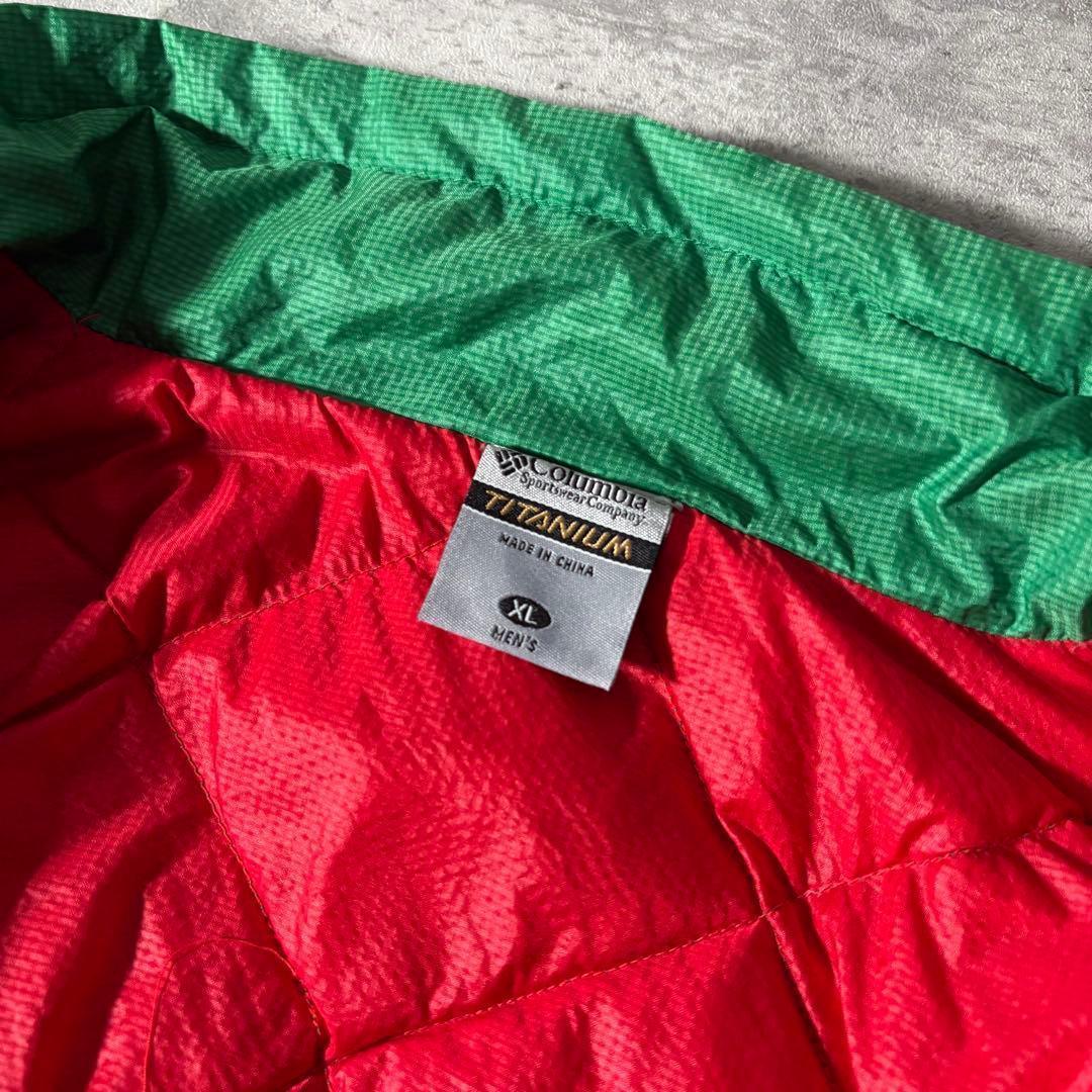 Columbia ダイヤキルト ダウンジャケット 短丈 ドローコード y2k 緑