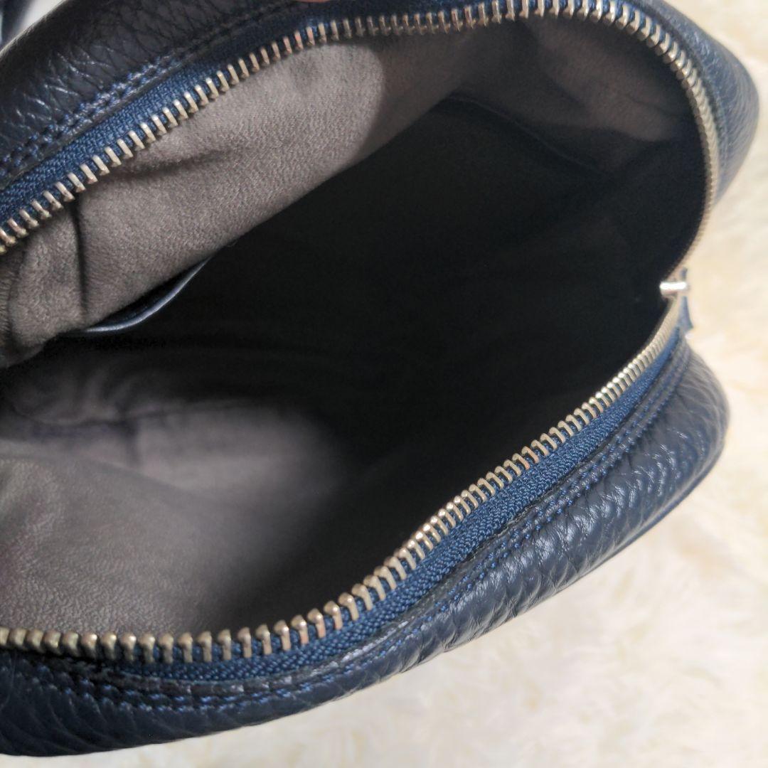 PELLE MORBIDA ペッレモルビダ ショルダーバッグ レザー ネイビー