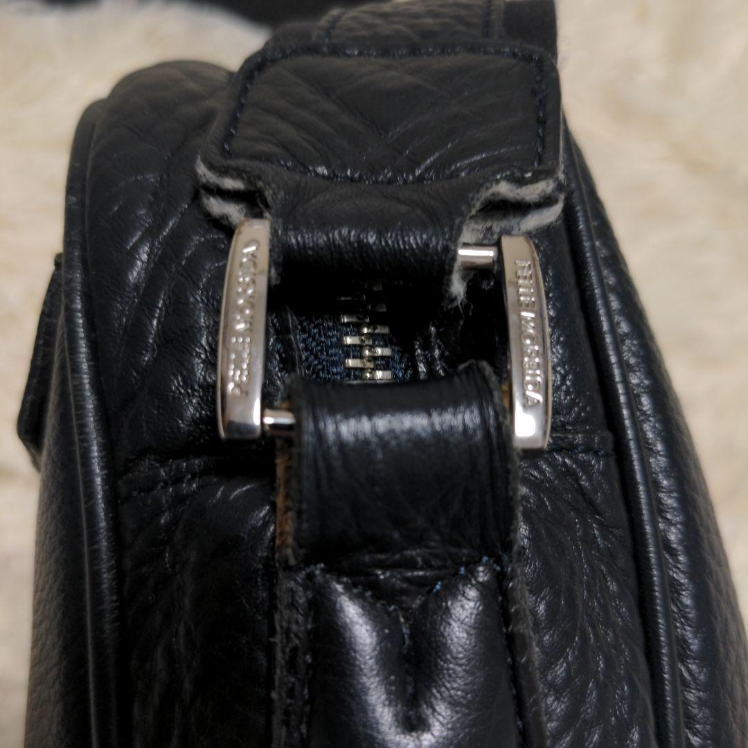 PELLE MORBIDA ペッレモルビダ ショルダーバッグ レザー ネイビー