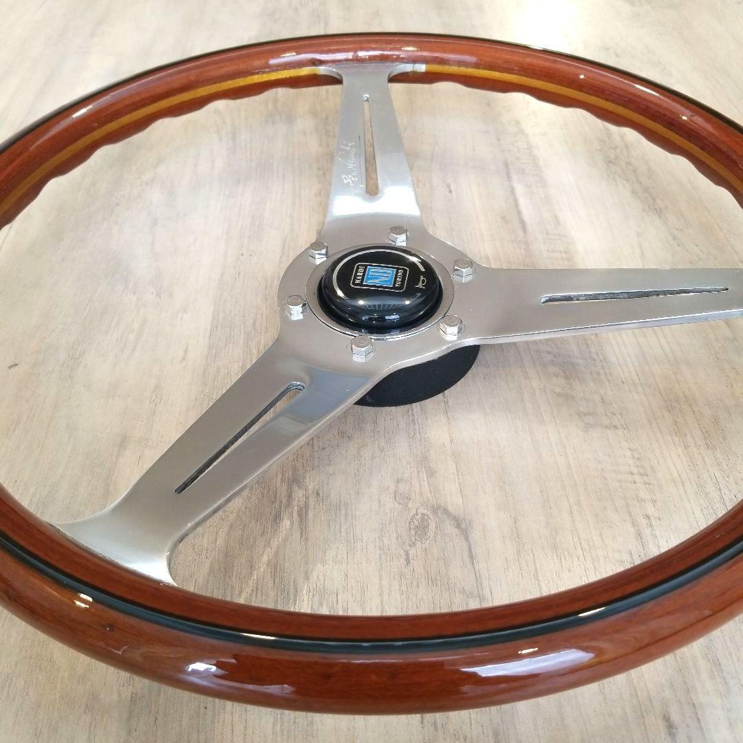 NARDI★ナルディクラシックウッドポリッシュステアリング/【当時物】37Φ