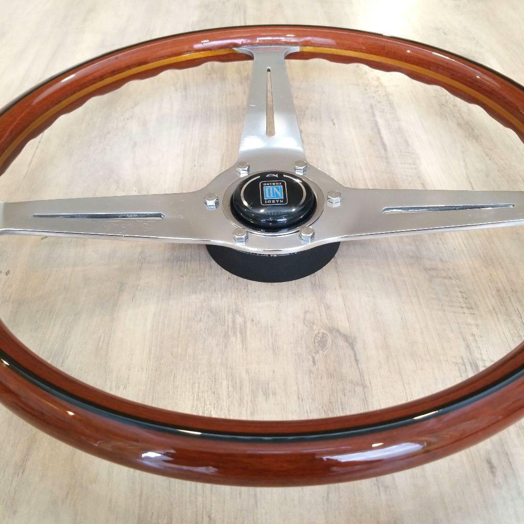 NARDI★ナルディクラシックウッドポリッシュステアリング/【当時物】37Φ