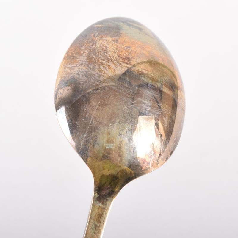 銀製　花刻　スプーン　3点　合計約47g　ケース付　N　6987