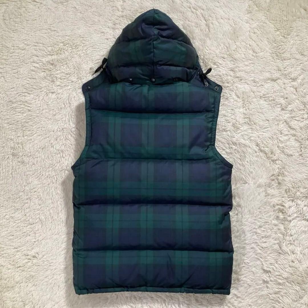 極美品 ポロバイラルフローレン ダウンベスト チェック ブラックウォッチ S
