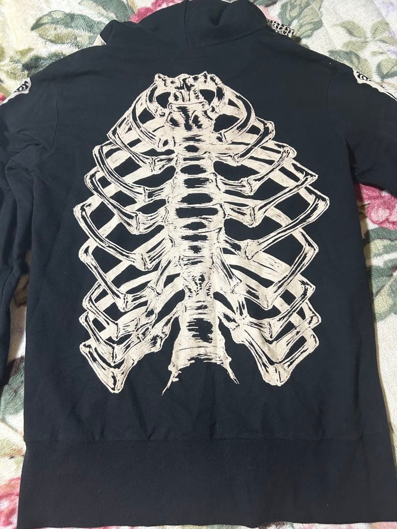 Glad news フルジップ スカル パーカー