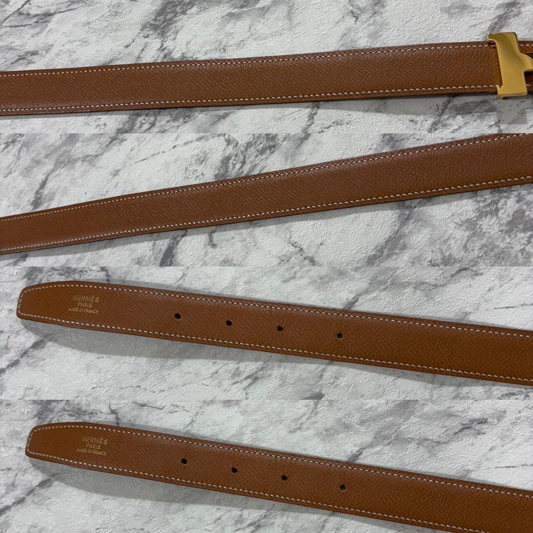 エルメス ベルト リバーシブル コンスタンス 65 ゴールドバックル Hロゴ