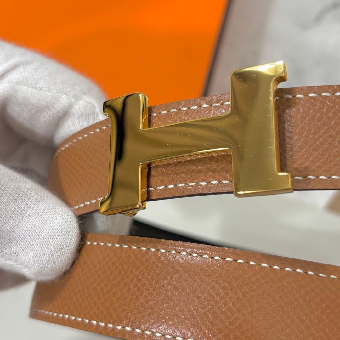 エルメス ベルト リバーシブル コンスタンス 65 ゴールドバックル Hロゴ