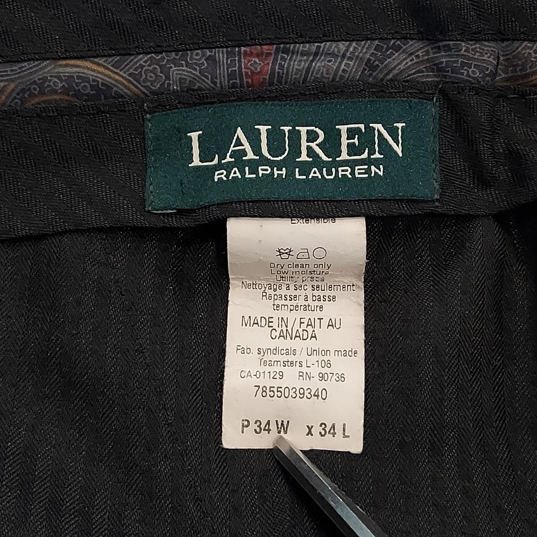 ローレン ラルフローレン W34 スラックス 90s カナダ製 黒 17883