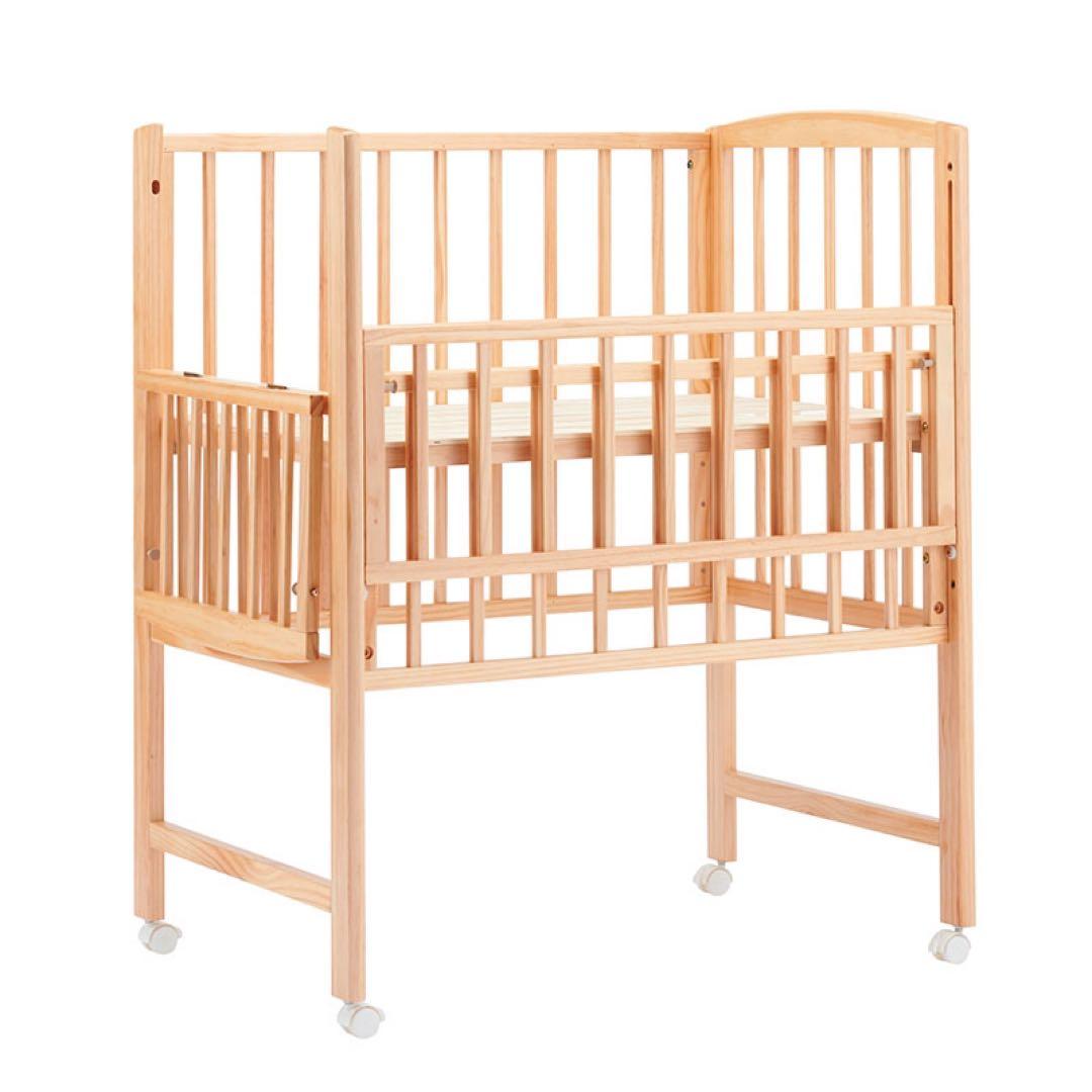 yamatoya ミニサイズトールプラスWオープンミニベビーベッド ナチュラル