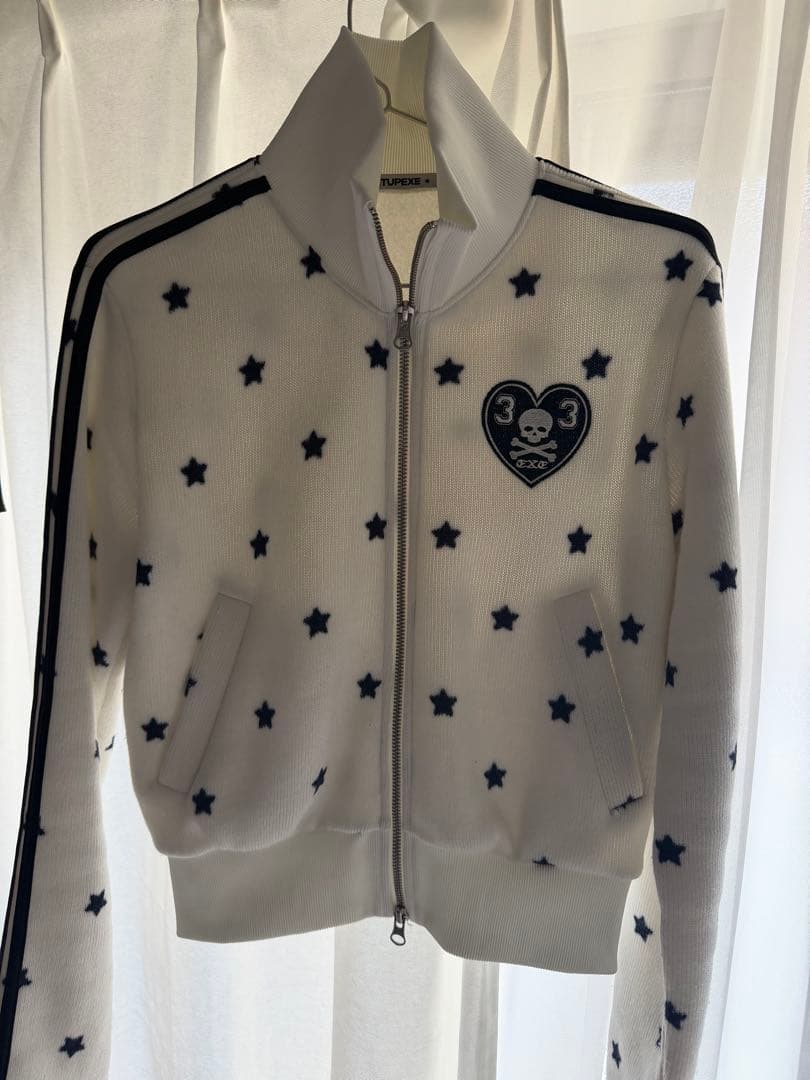 即日発送 SETUPEXE ハートワッペン スタートラックジャケット ホワイト