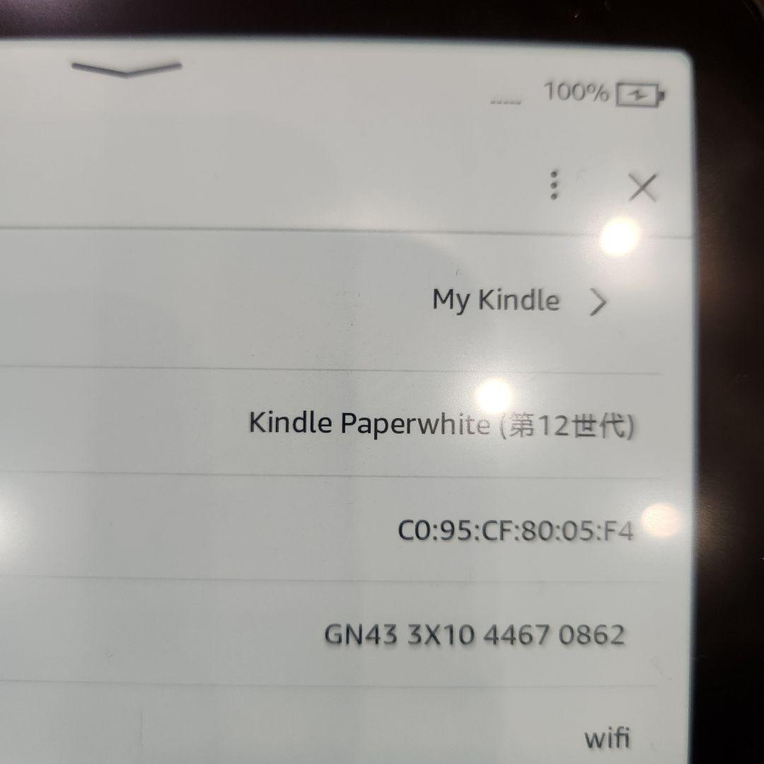 第12世代　Kindle Paperwhite 防水　快適に読書可能