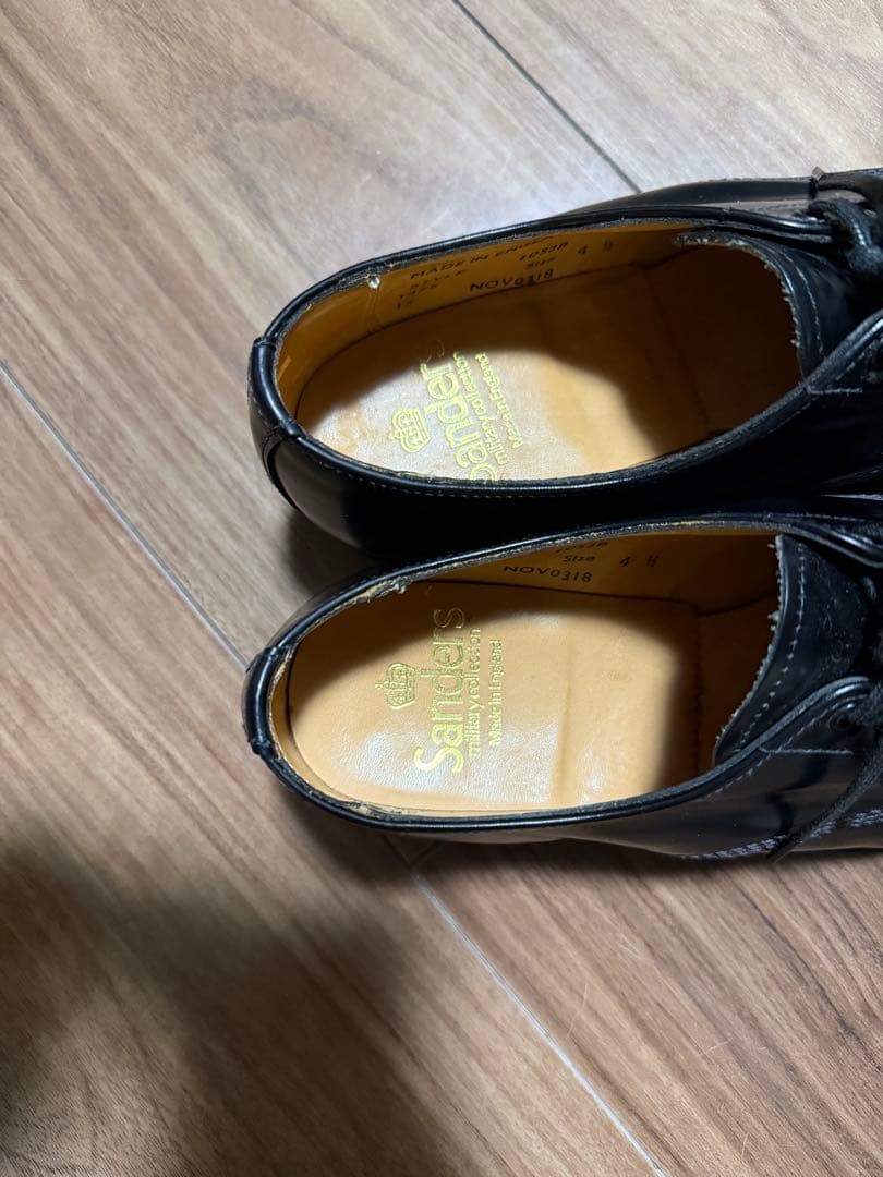 Sanders サンダース レディース ミリタリー プレーントゥ シューズ