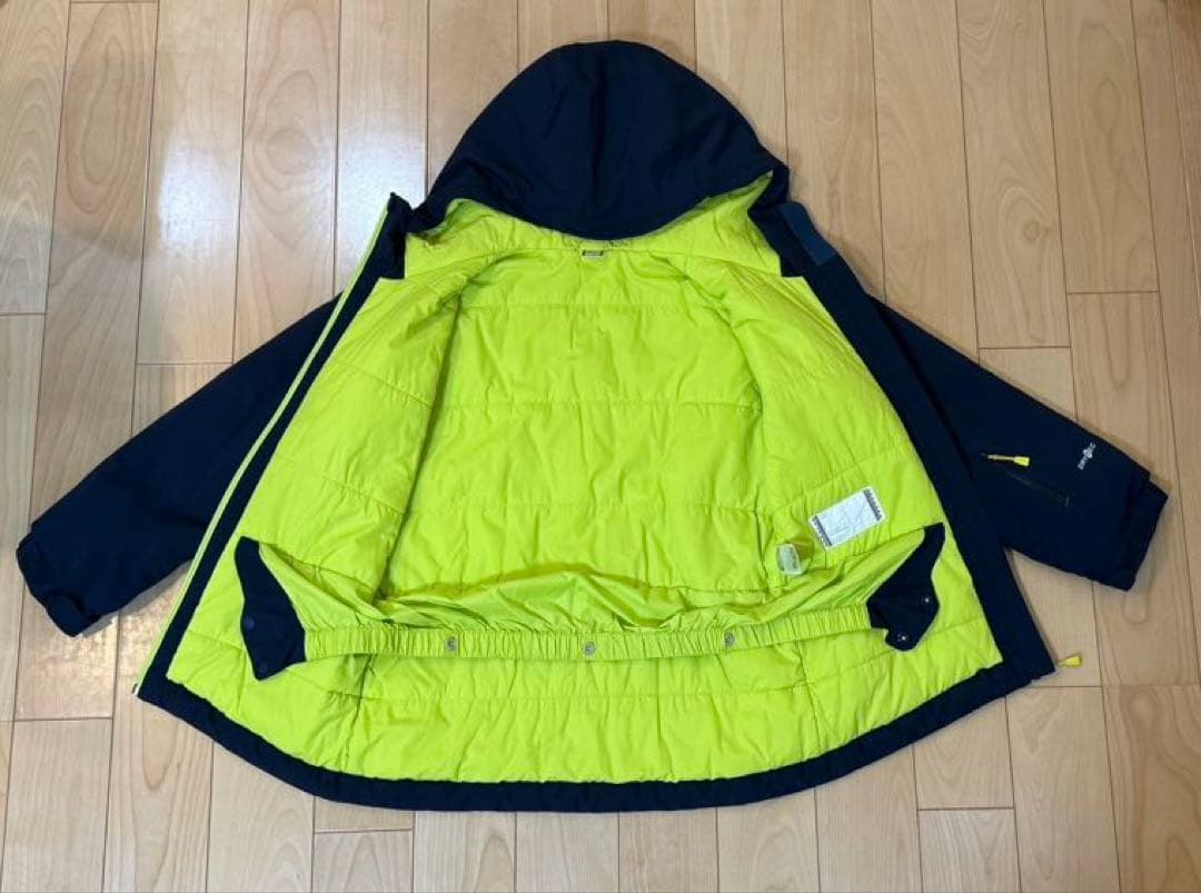 mont-bell 子ども用スキーウェア 140cm ネイビー/イエロー