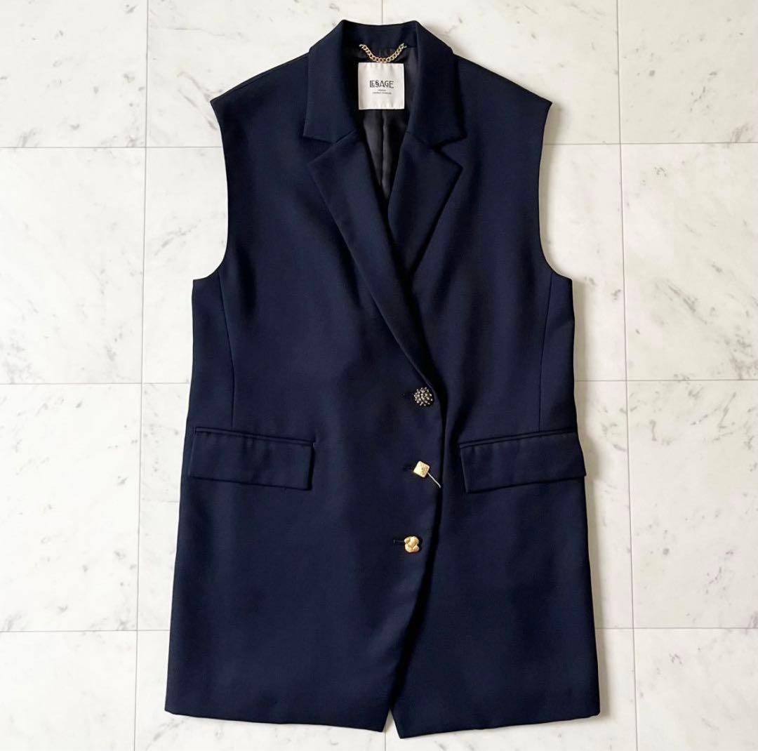 タグ付き未使用品♪ジャーナルスタンダードレサージュ　オーナメントボタン　ジレ　F