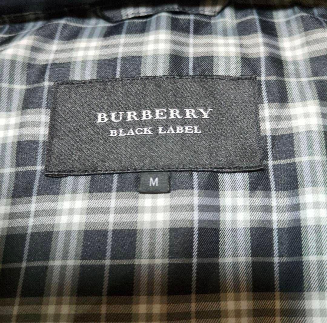 すこバーバリーブラックレーベル　シャイニーブラック！ロングダウンジャケット