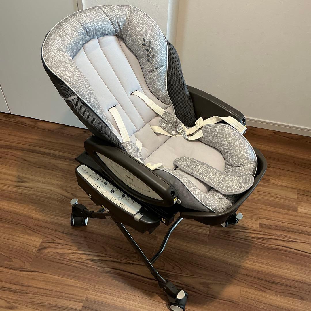 Aprica 電動ベビーラック メランジグレー　ユラリズムオートライト　箱付