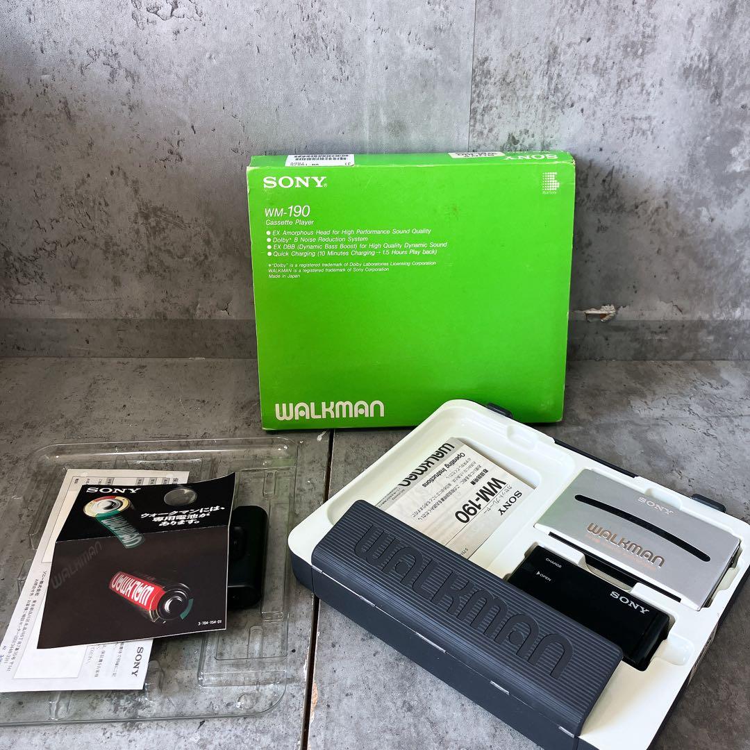 【希少】SONY カセットウォークマン WM-190 外箱付属