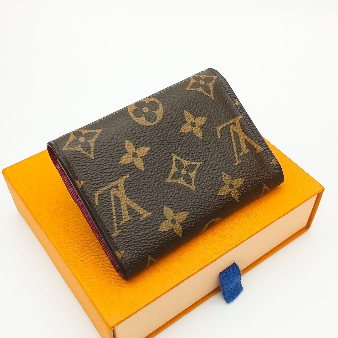 【美品S】ルイヴィトン　ポルトモネロザリ　モノグラム　フューシャ　ケース