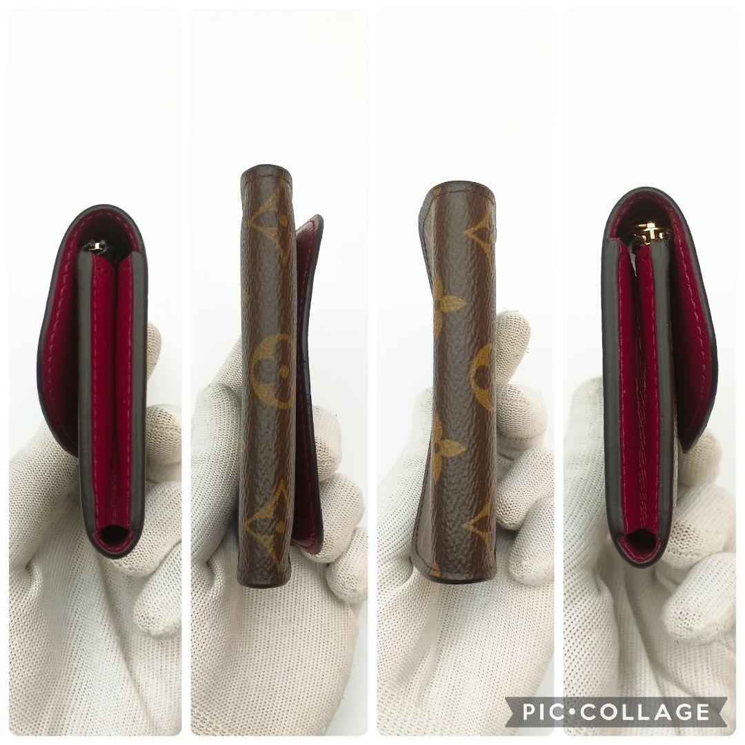 【美品S】ルイヴィトン　ポルトモネロザリ　モノグラム　フューシャ　ケース