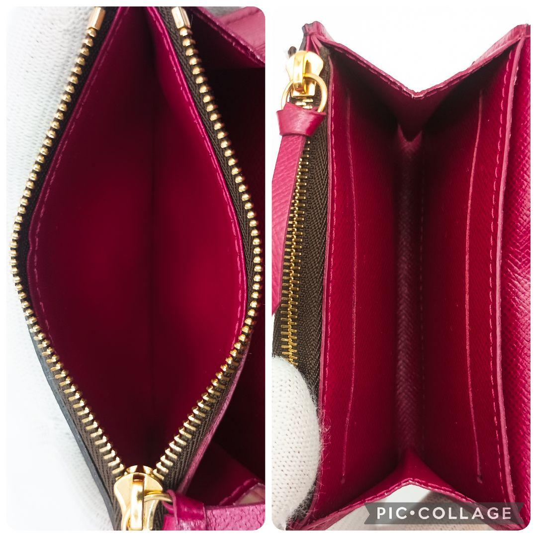 【美品S】ルイヴィトン　ポルトモネロザリ　モノグラム　フューシャ　ケース