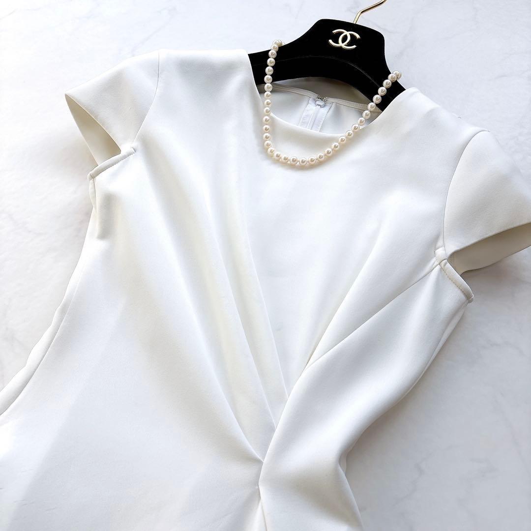 【JENNE】25SS ケリーライクドレープカットワンピース　フレアドレス　S