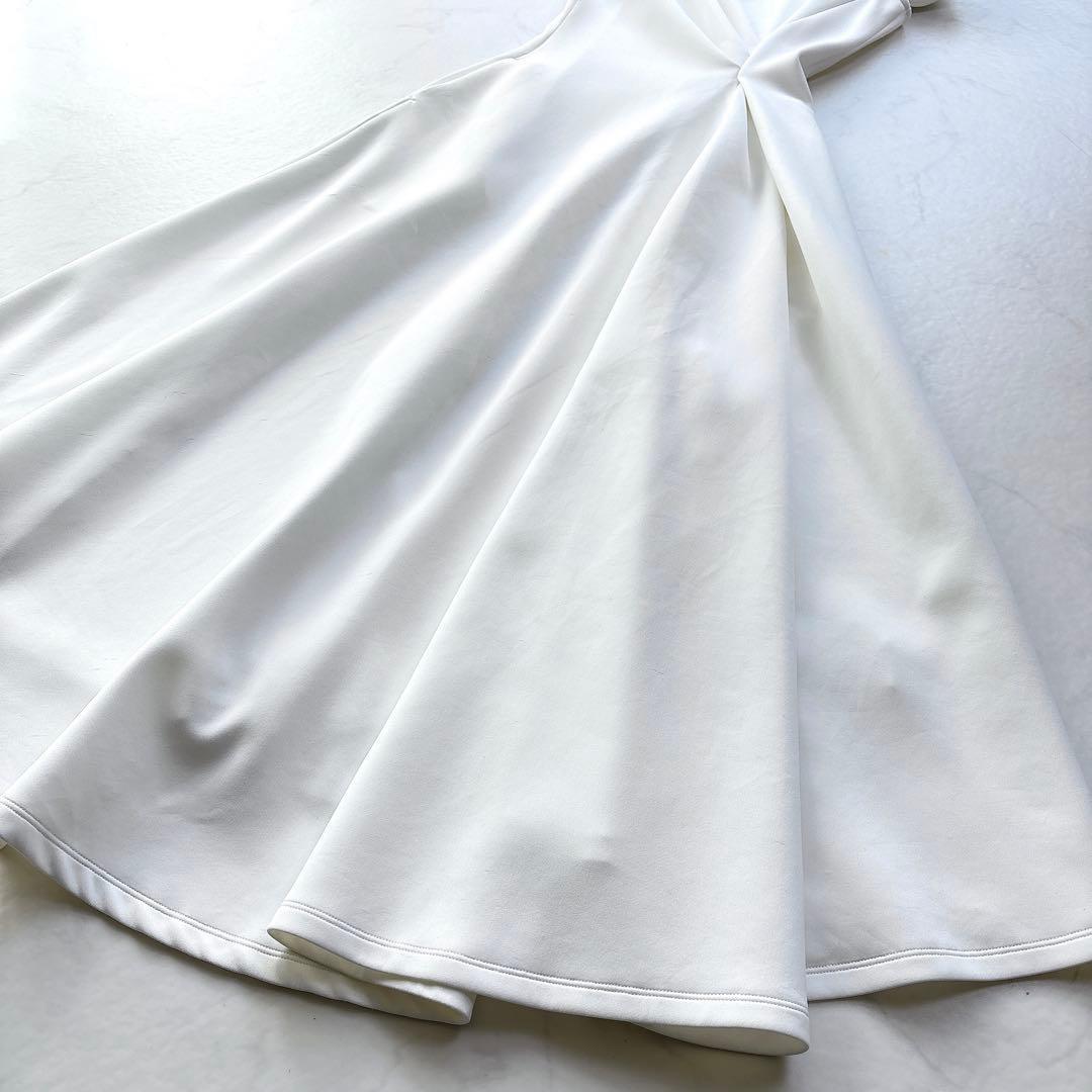 【JENNE】25SS ケリーライクドレープカットワンピース　フレアドレス　S