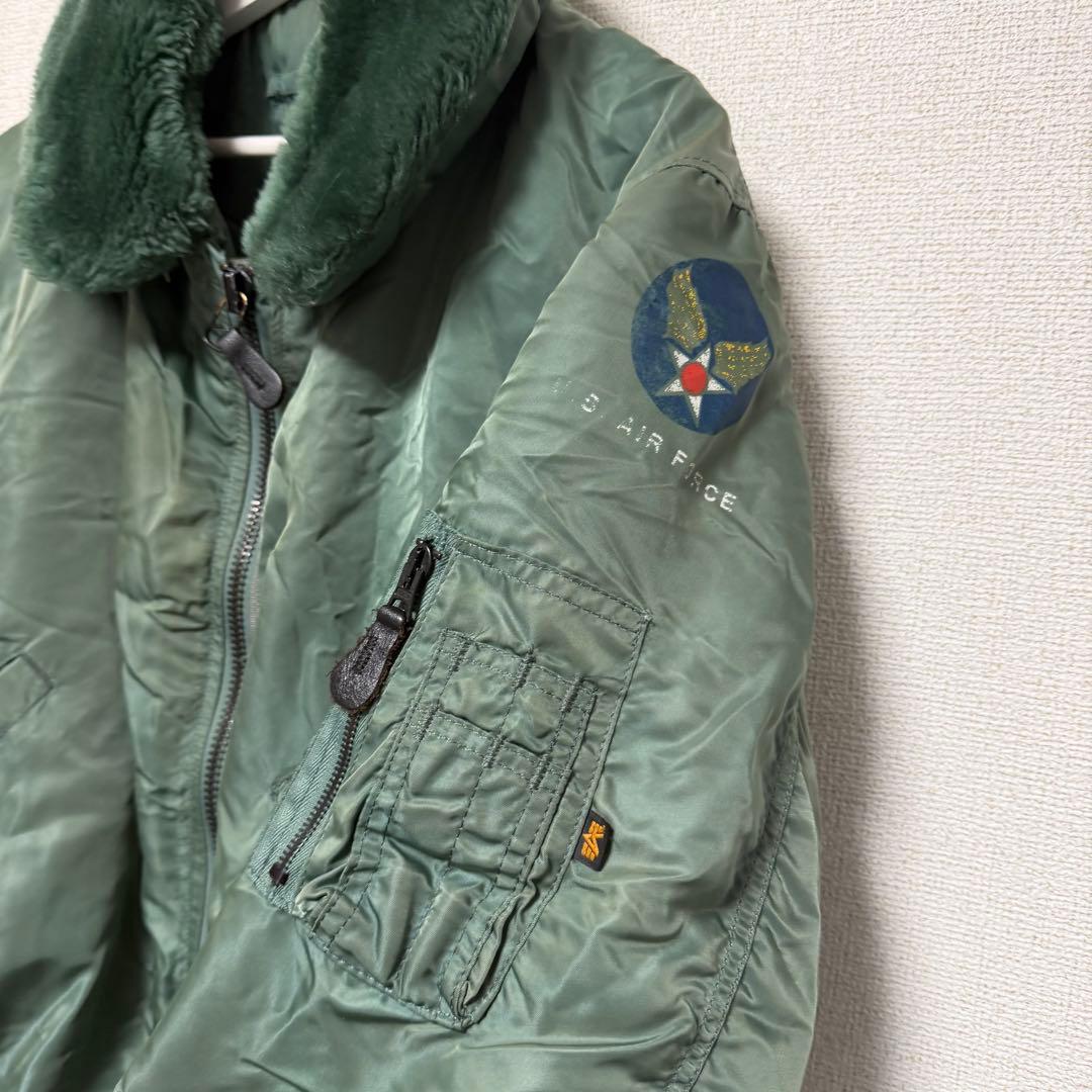 90s ALPHA B-15D USA 50s 復刻 フライトジャケット XL