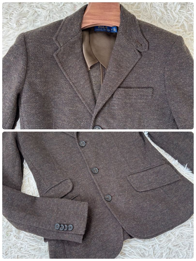未使用級　POLO RALPH LAUREN ヘリンボーン　テーラードジャケット