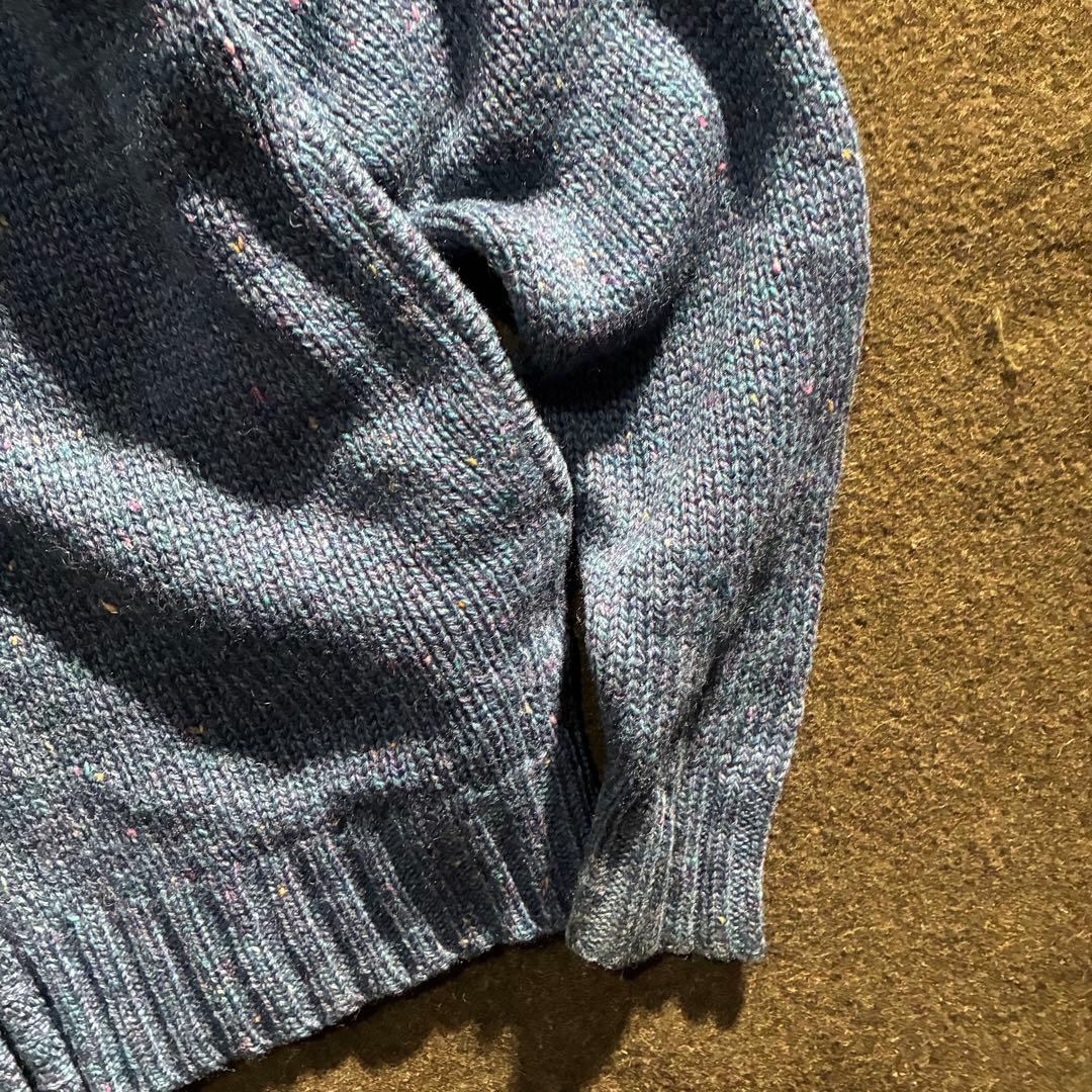90s vintage ウール　ジップ　ニットパーカー　M/L 相当