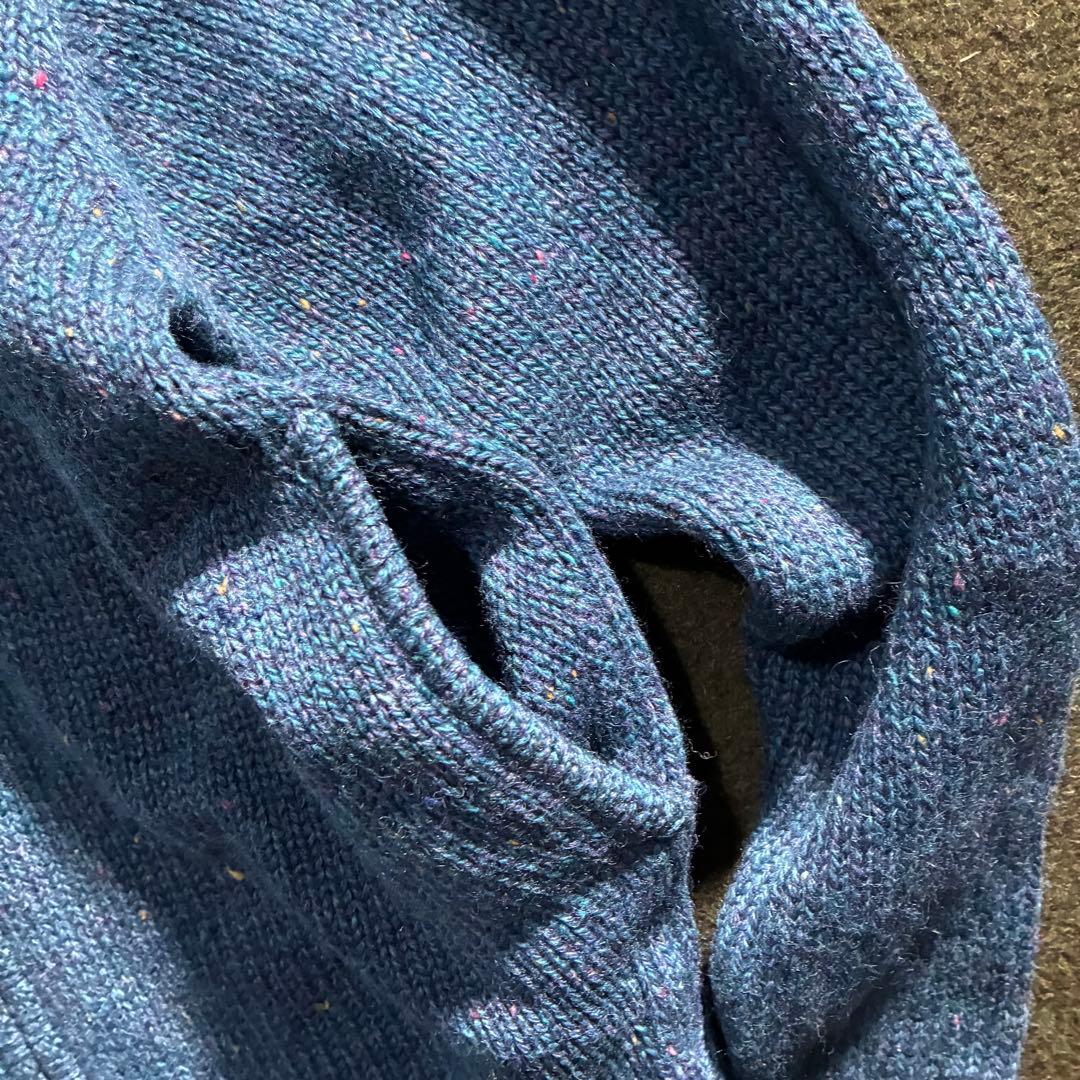 90s vintage ウール　ジップ　ニットパーカー　M/L 相当