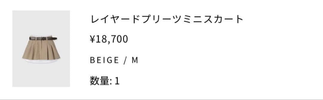 eimy istoire レイヤードプリーツミニスカート Mサイズ