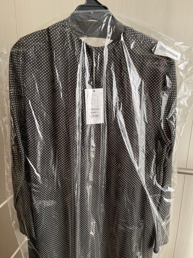 Ballsey ミニドットプリントフレアギャザーワンピース