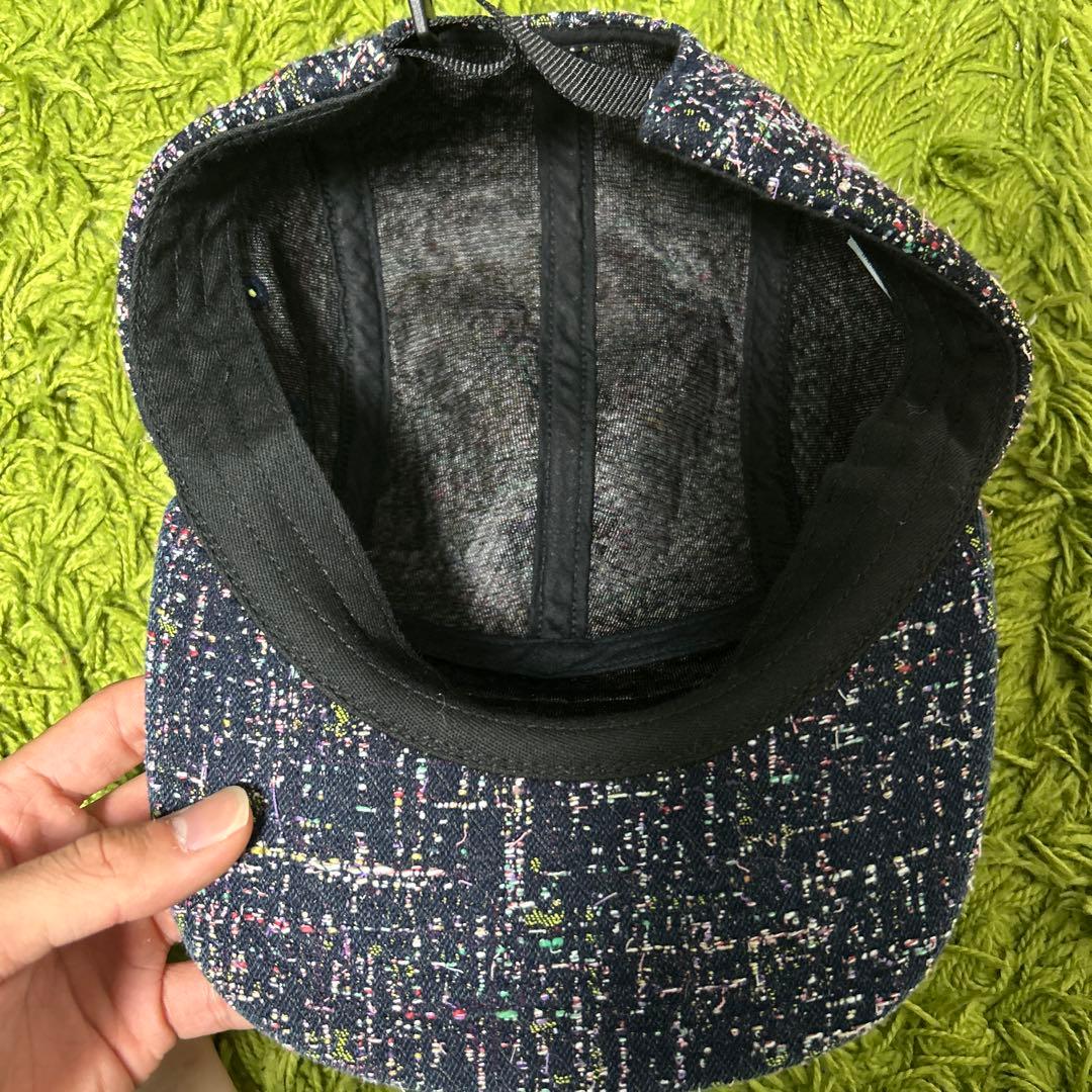 【Supreme】Denim Boucle Camp Cap \"Indigo\"