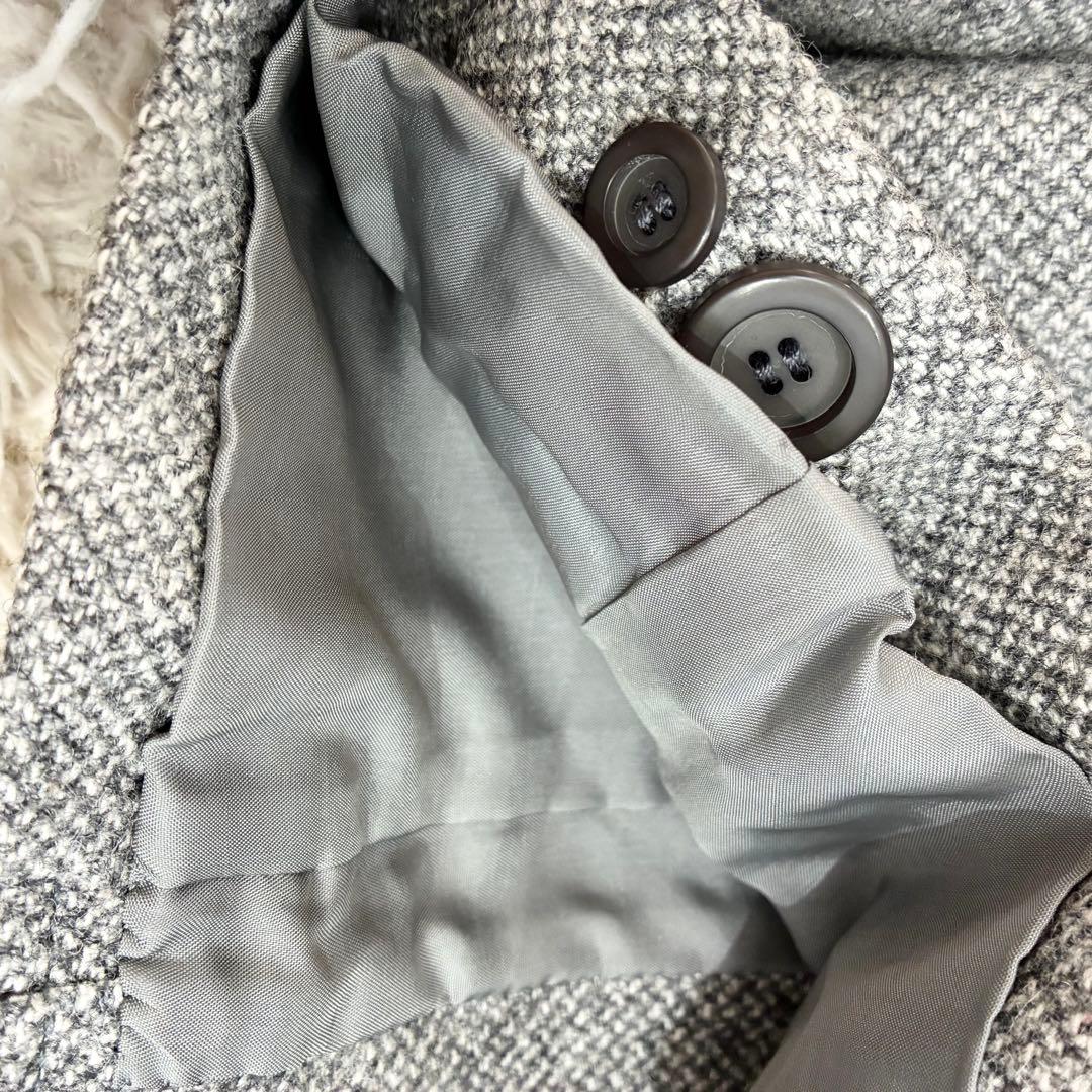 Christian Dior グレー ウール混 テーラードジャケット M