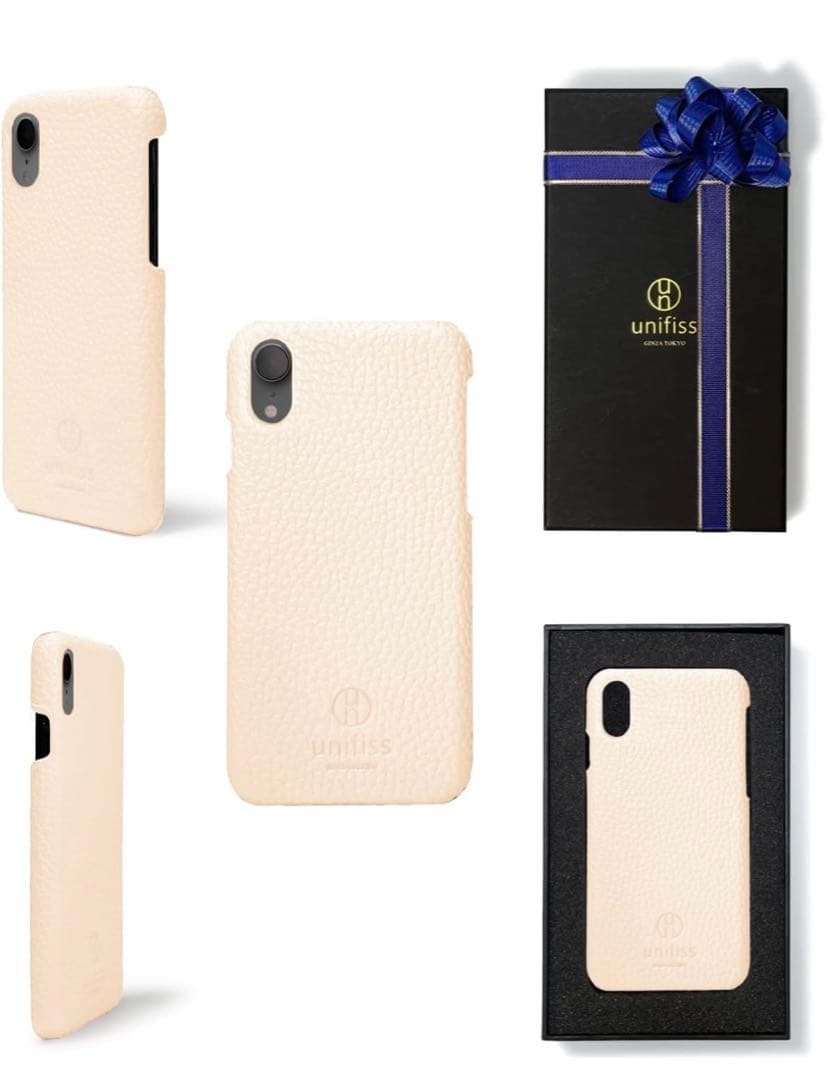 unifiss iPhone XR ケース 対応 薄型 軽量 ホワイト レザー