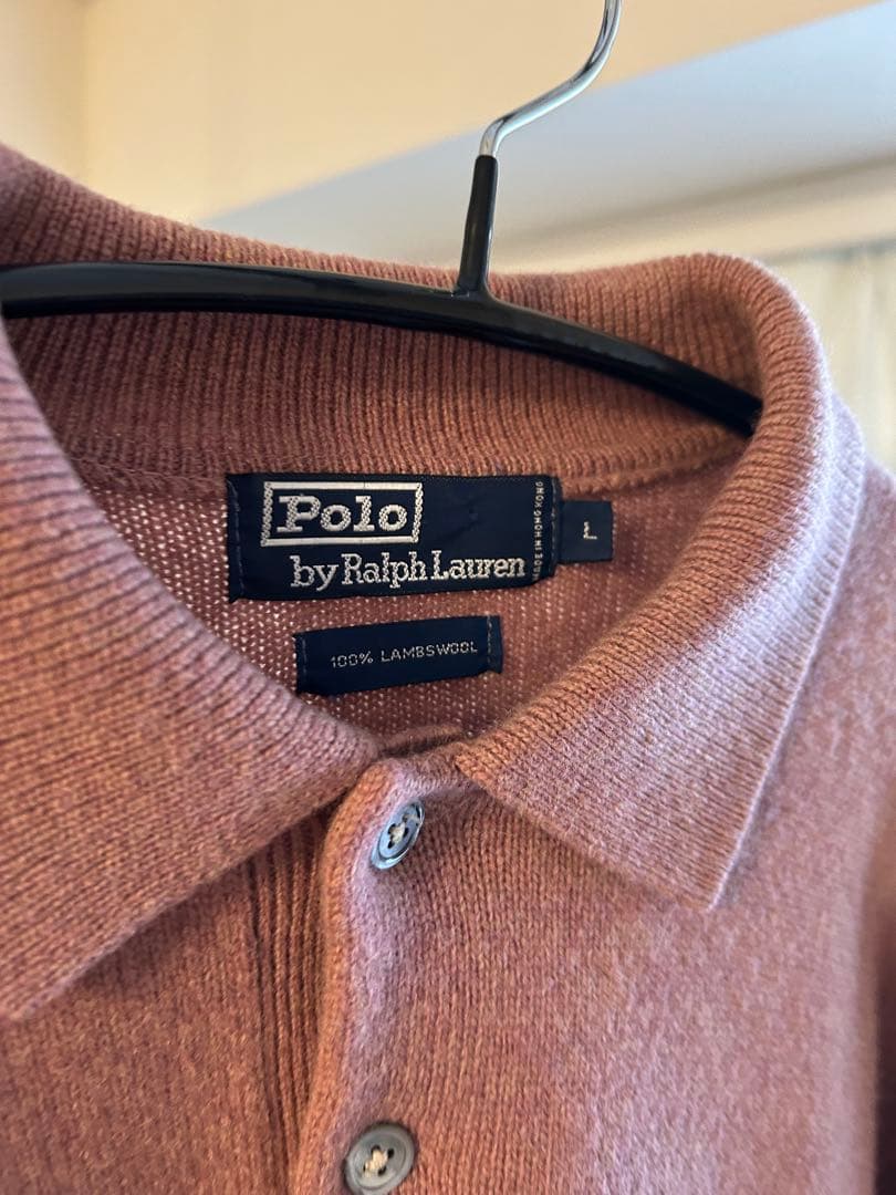 y*n様 90s ラルフローレン　ラムウール　ニット　ハーフボタン　ピンク　ポニ