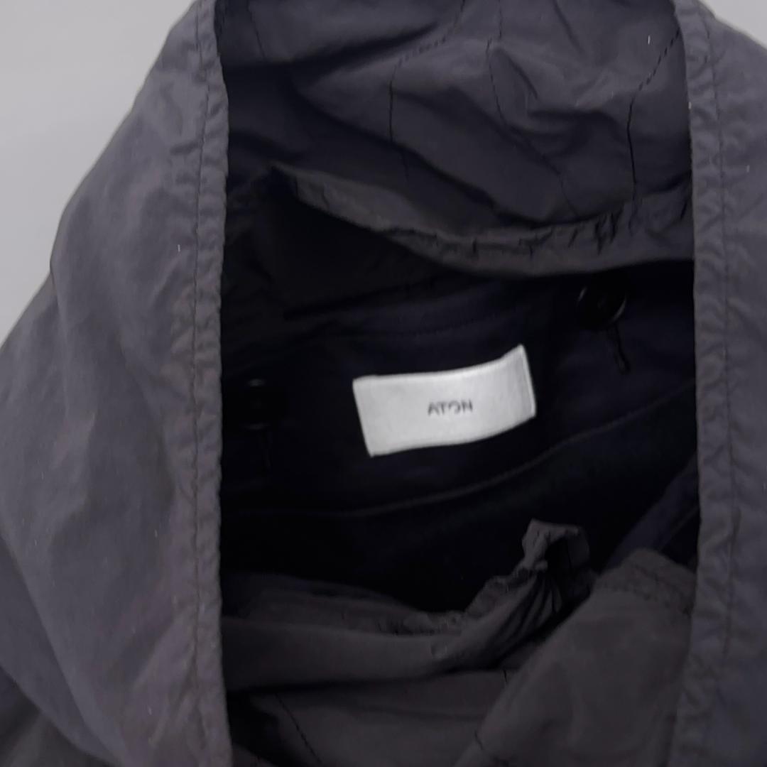 新品 25AW ATON AIR WEATHER 黒 04 ショートモッズコート