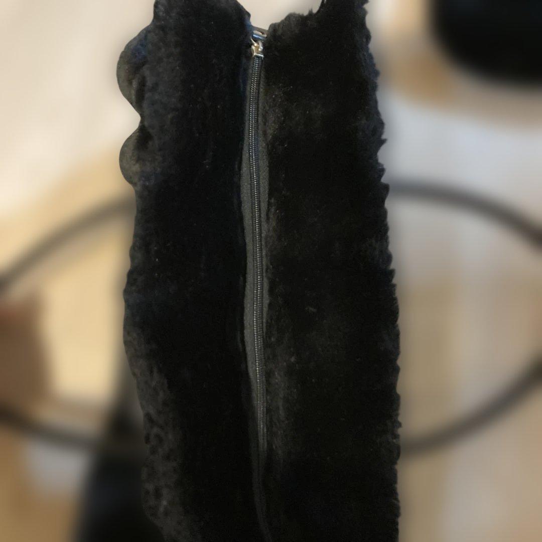 D&G ブラックファーバッグ ポーチ付き