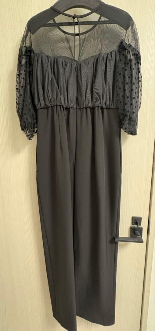 niana フロッキードットワンピース パーティードレス オケージョンドレス