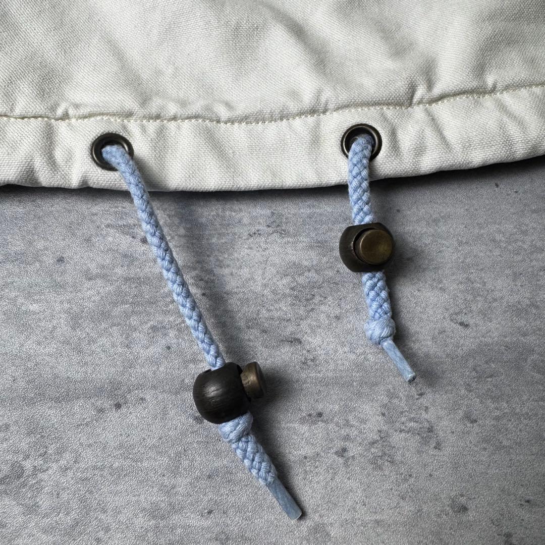 80s Eddie Bauer 黒タグ コットンアノラックパーカー 生成り 白