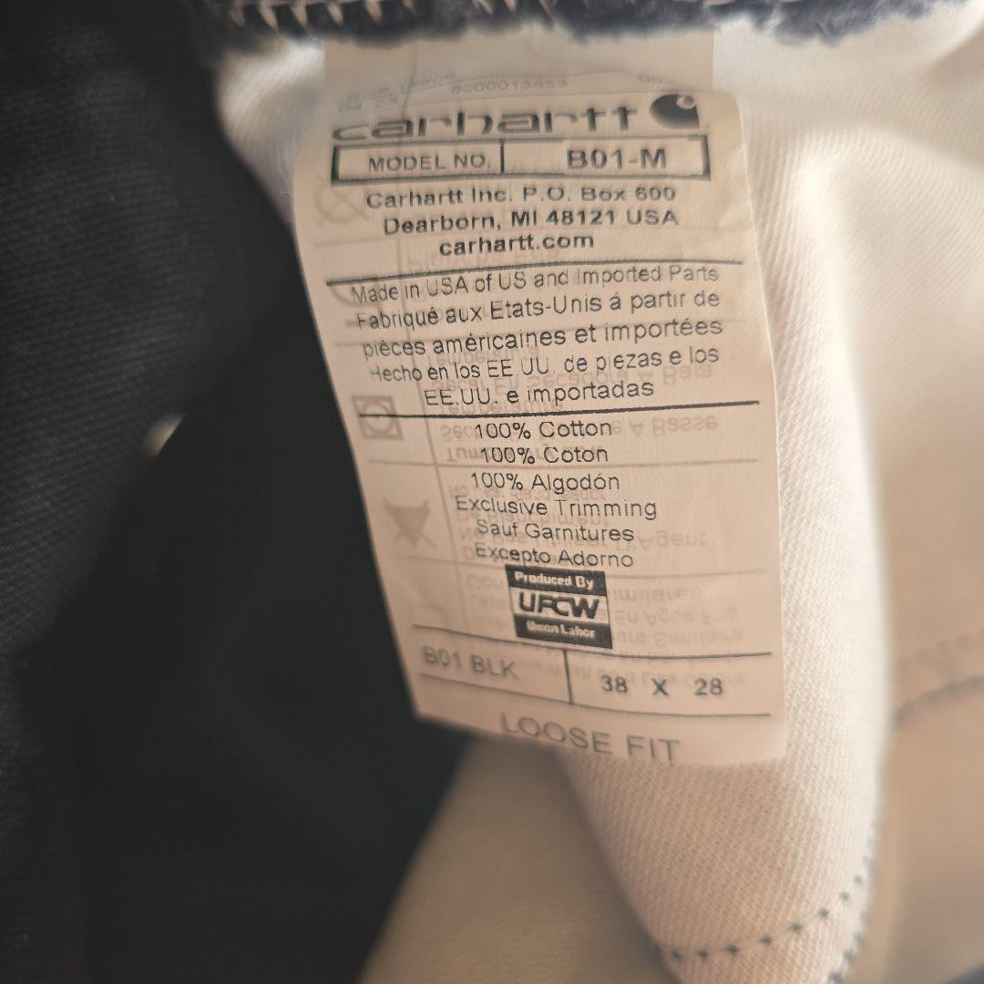 k*c様 Carhartt　ダブルニー　ブラック　W38 L28 ペインターパン