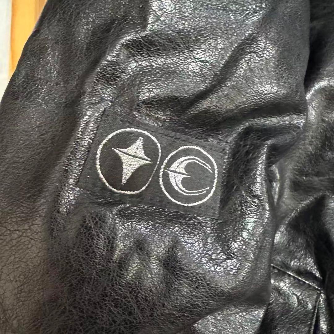 THUG CLUB サグクラブ レザー ダウンジャケット M n