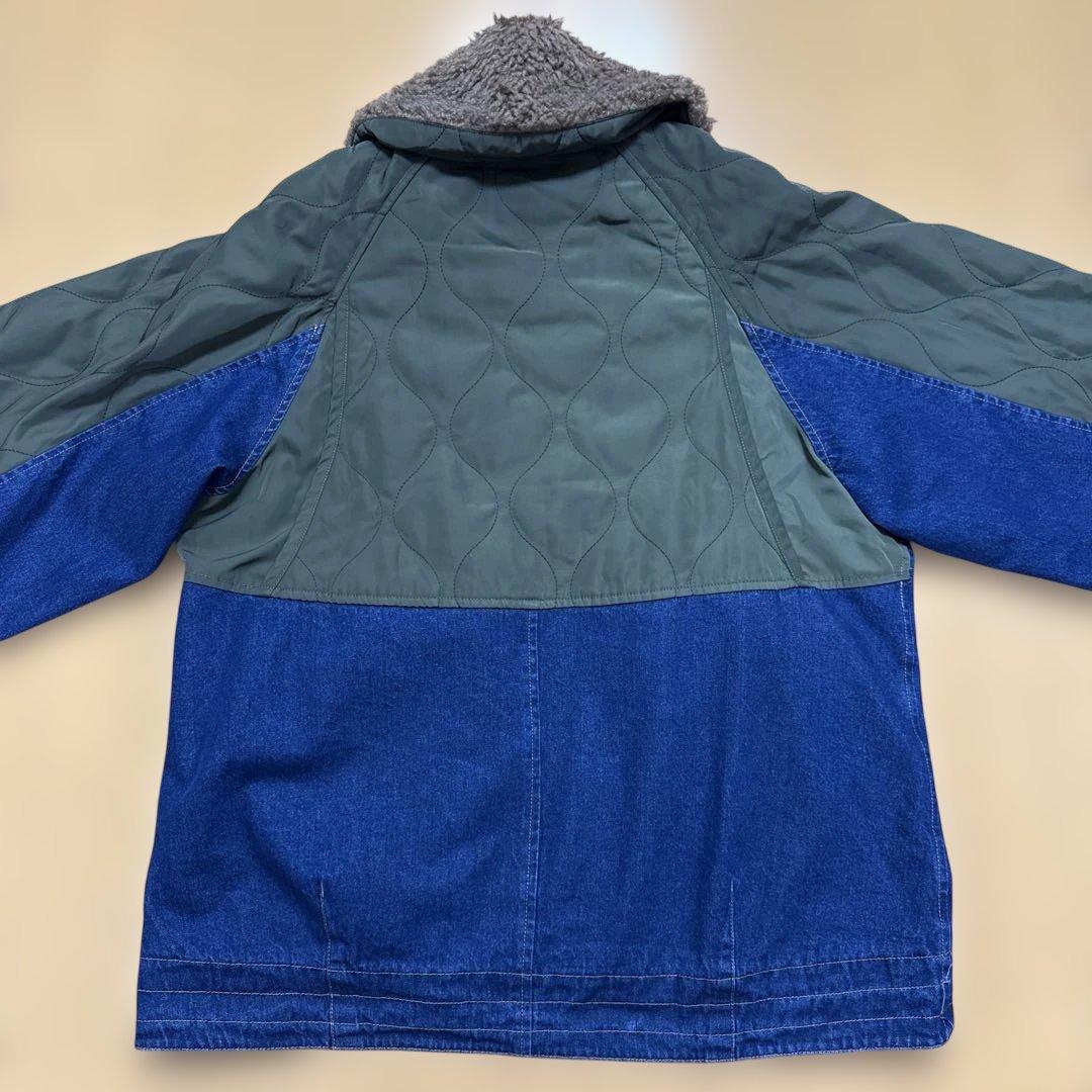 m*i様 DOUBLE NAME ボア2WAY ジャケット　インディゴブルー