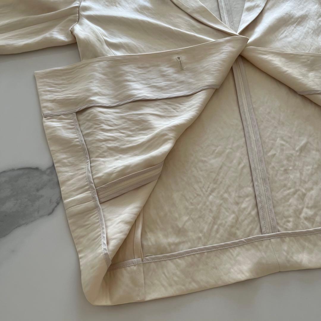 TODAYFUL サテンオーバージャケット　エクリュ　長袖　テーラード　38美品