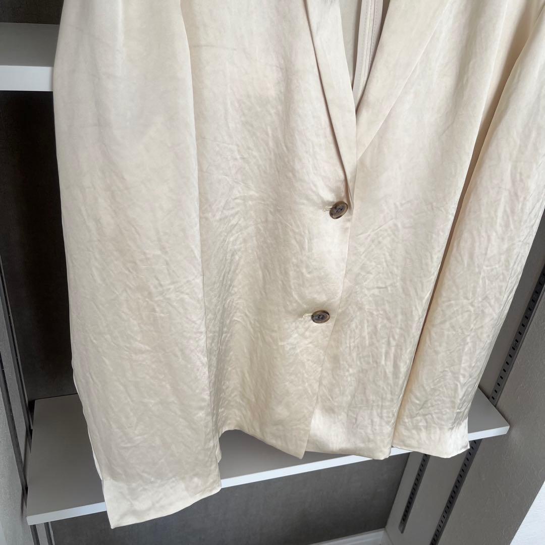 TODAYFUL サテンオーバージャケット　エクリュ　長袖　テーラード　38美品