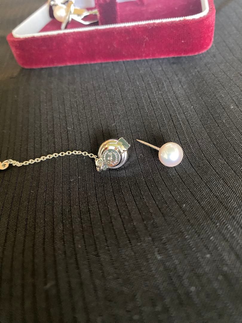 田崎真珠ホワイトパール ネクタイピンセット