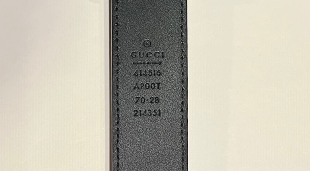 ★(中古美品) GUCCI ダブルGロゴ ベルト ブラック★